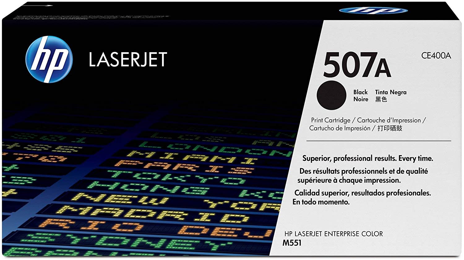 HP 507A CE400A toner Authentique, imprimantes HP LaserJet Enterprise M551/M575 et HP LaserJet Pro M570, Noir HP 507A CE400A toner Authentique, imprimantes HP LaserJet Enterprise M551/M575 et HP LaserJet Pro M570, Noir